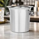 Mini Fluted Stainless Steel Ice Bucket 1.5L Commercial Use