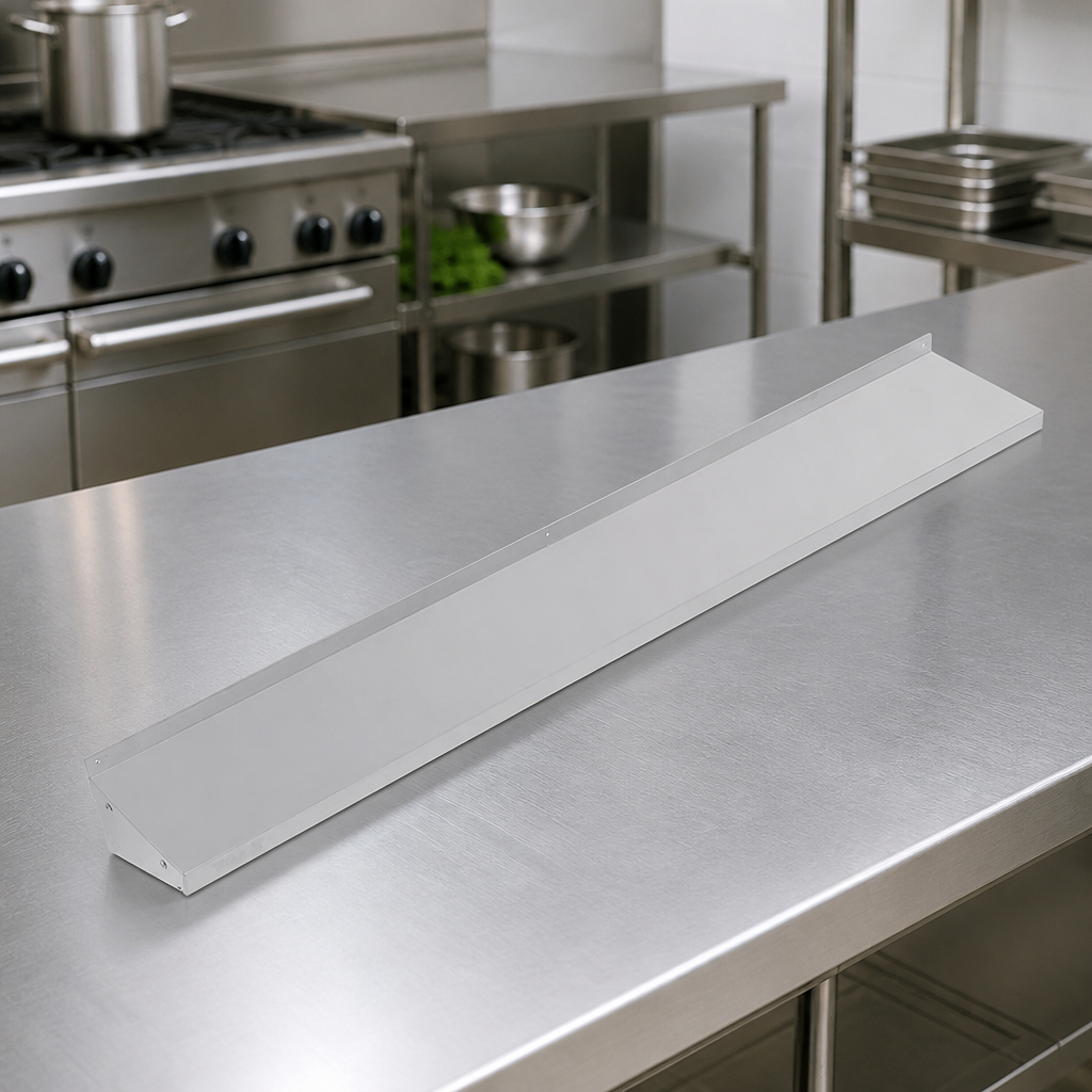 Commercial Stainless Steel Wall Shelf 1800mm 50kg Capacity