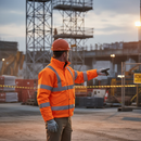 Premium High Visibility Bomber Jacket - EN471 Certified with Waterproof PU Coating, Drawstring Hood, and Knitted Storm Cuffs