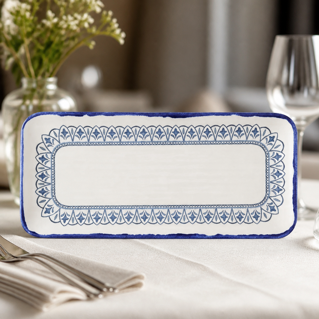Commercial Moresque Rectangle Platters 330x152mm (6 Pack)