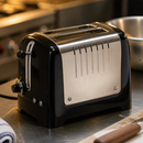 Commercial 2 Slice Toaster Black Stainless Steel Countertop