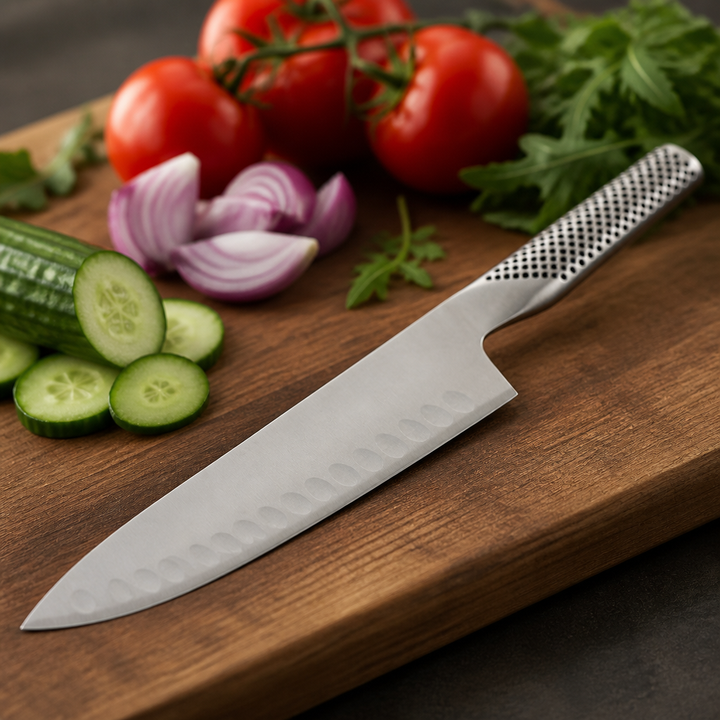 17.8cm Commercial Santoku Fluted Knife Stainless Steel