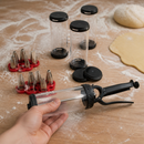 Commercial Piping Nozzle Set with 750ml Canisters and Holders