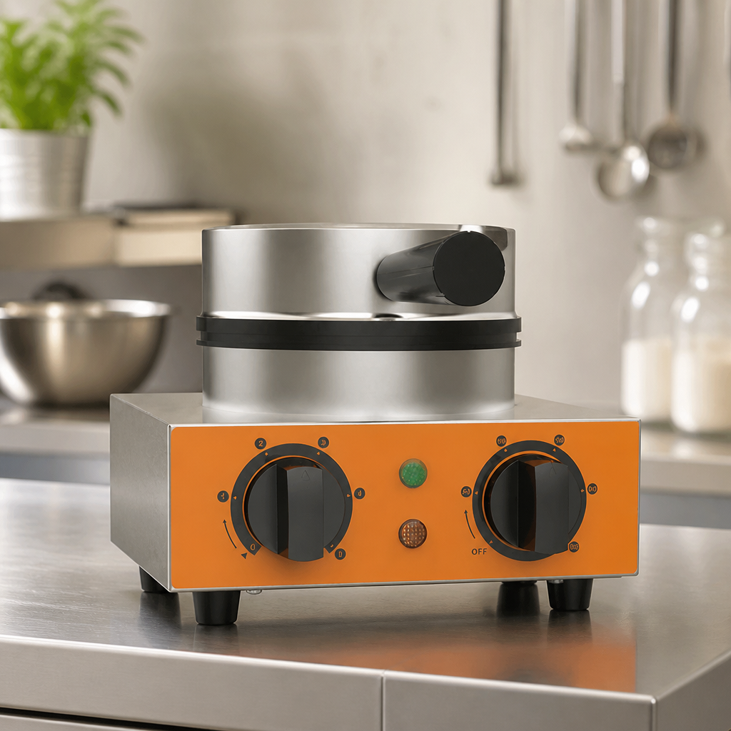 Commercial Belgian Waffle Maker Electric 1kW Stainless Steel