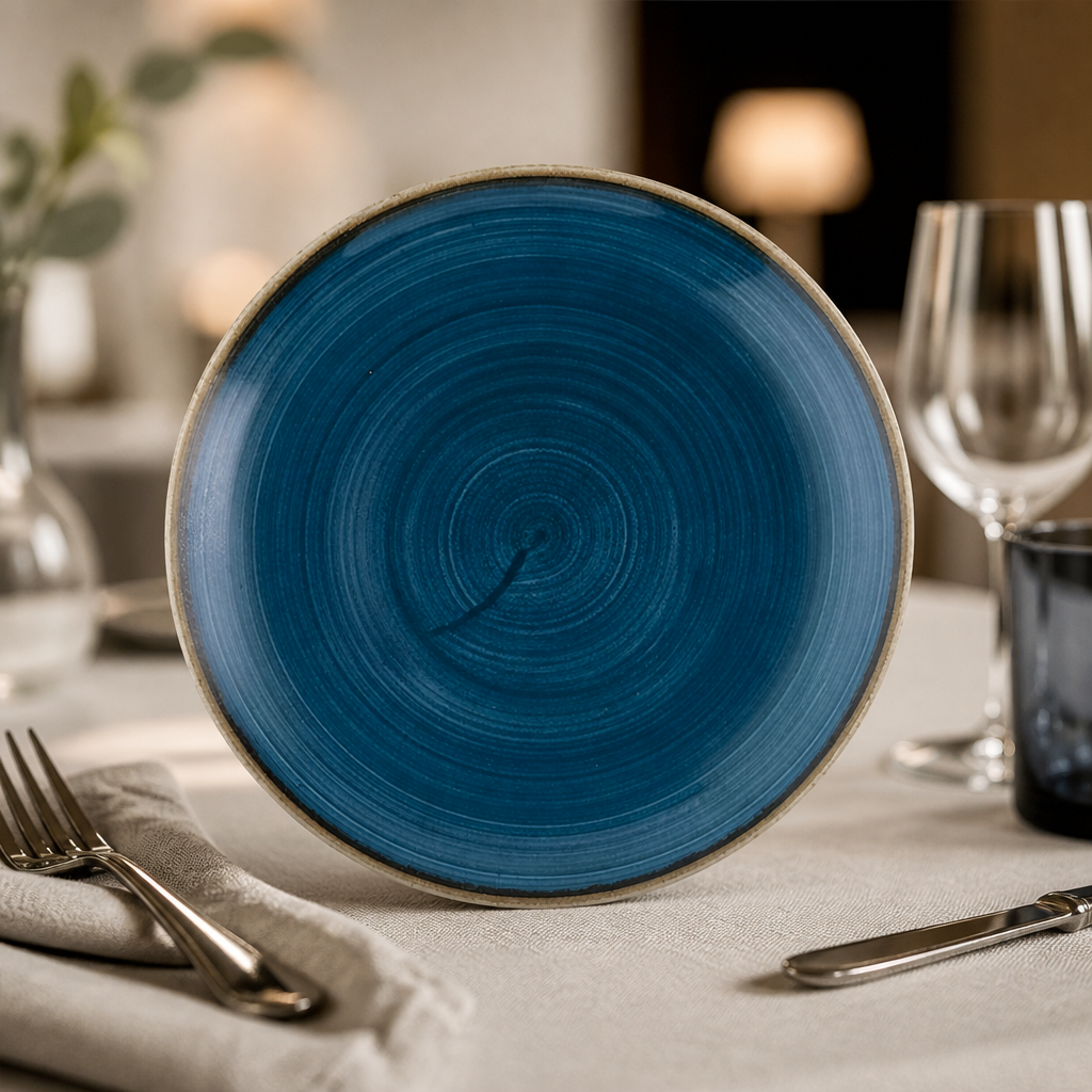Commercial Coupe Plates 220mm Java Blue 12 Pack