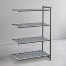 Commercial 4 Tier Add-On Shelving Unit With Vented Shelves
