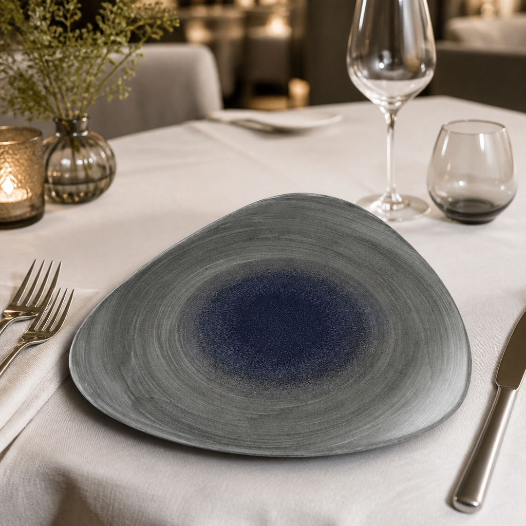 Commercial Aqueous Plates Grey 305mm - 6 Pack