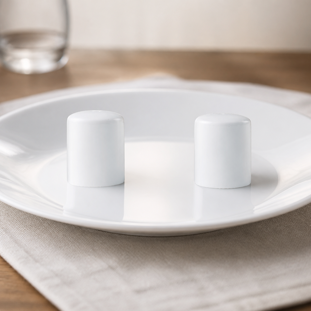 Commercial Salt Shakers 12 Pack Durable Alumina Vitrified Ceramic