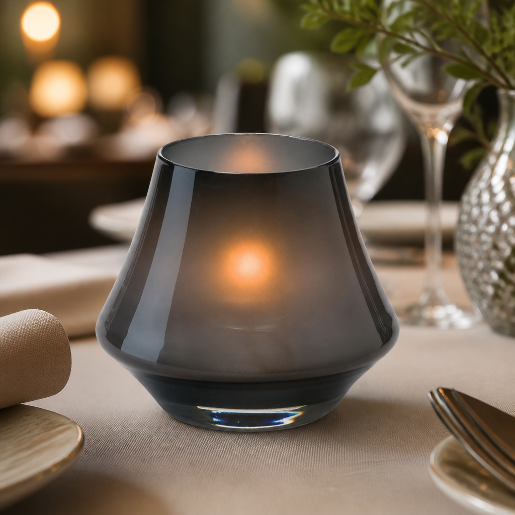 Commercial Satin Midnight Glass Votives 89mm - 12 Pack