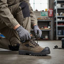 Premium Heavy Duty Metal-Free Ankle Boots with Anti-Shock and Slip-Resistant Features - Size 41