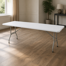 Commercial 8ft Rectangular Folding Table White for Function Room