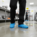 Premium Disposable Overshoes 16" (40CM) - Tough CPE Material with Elasticated Top, Pack of 100