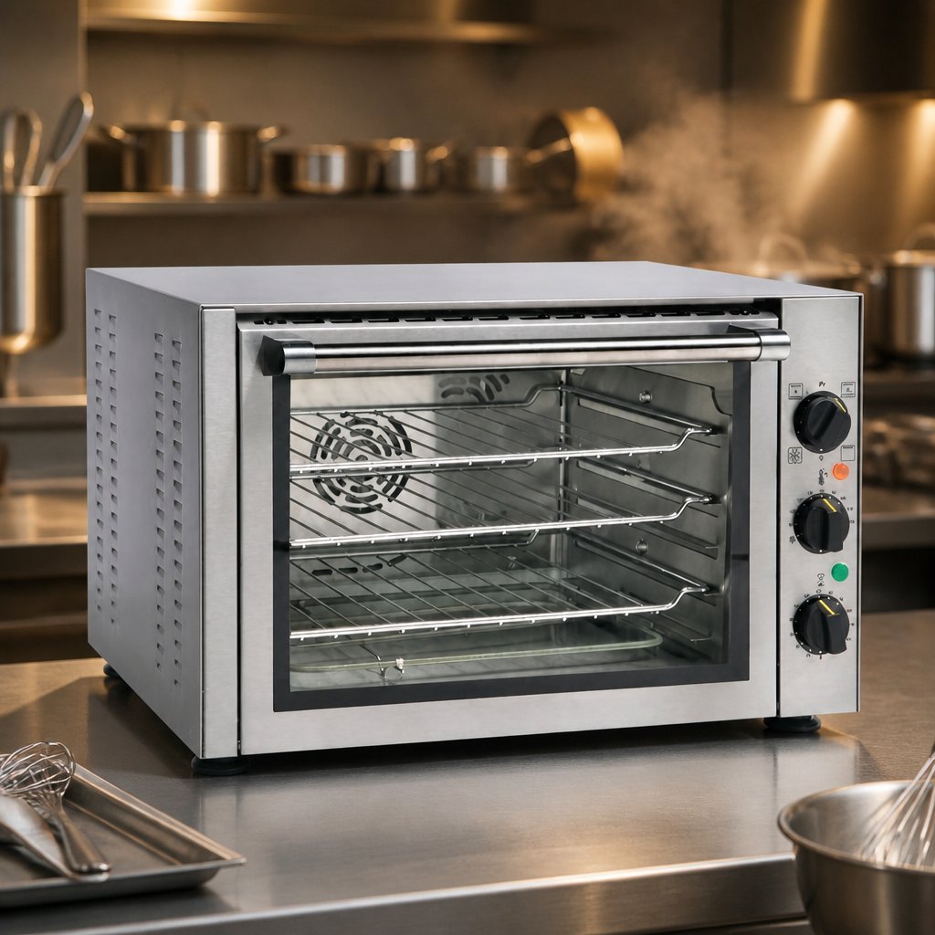 Commercial Drop Down Door Convection Oven 4 Tray Capacity