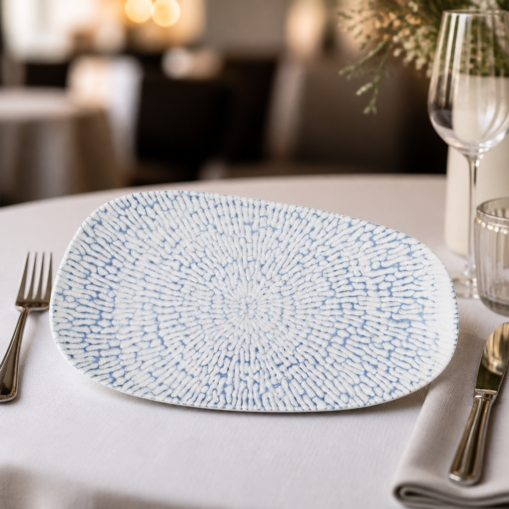 Commercial Oblong Plates 350x185mm Opal 6 Pack