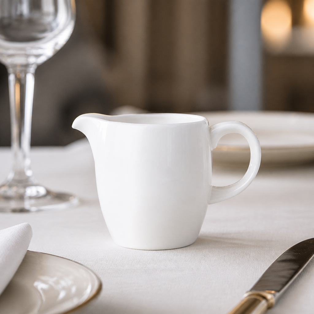 Set of 6 Commercial Bone China Jugs 120ml