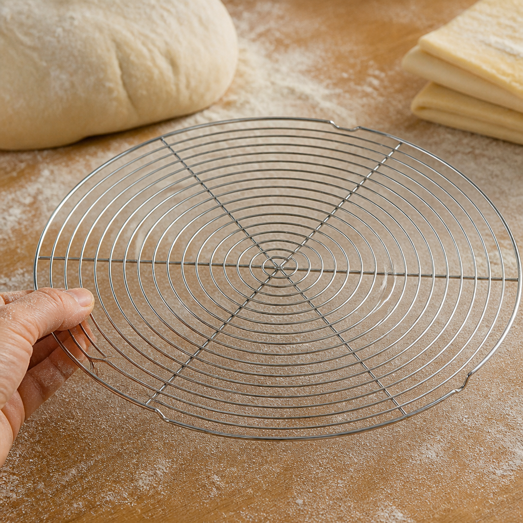 Commercial Cake Cooling Rack 280mm Chrome Steel Grate
