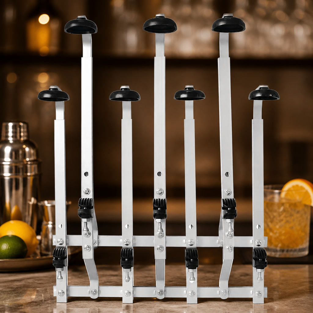 7 Bottle Bar Optic Holder Wall Mount for spirits storage