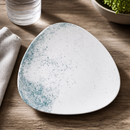 Commercial Haze Blue Triangle Plates 10.5" - 12 Pack
