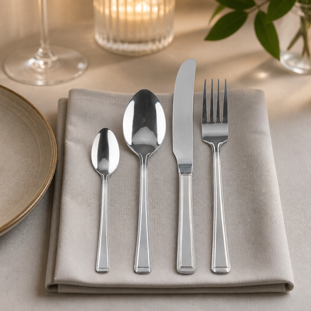 Commercial 48 Pack Stainless Steel Cutlery Set for Catering
