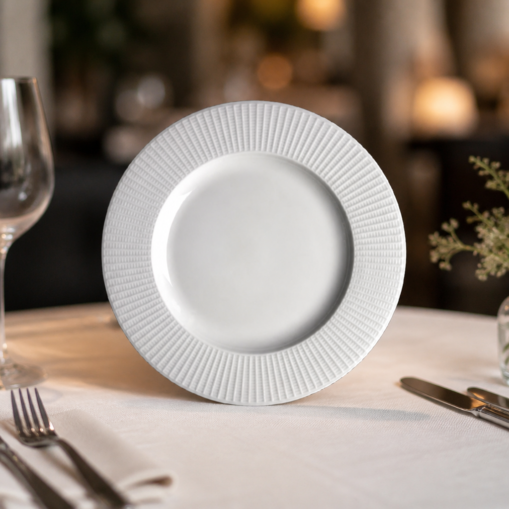 202.5mm Commercial Mid Rim Plates - 24 Pack Ceramic