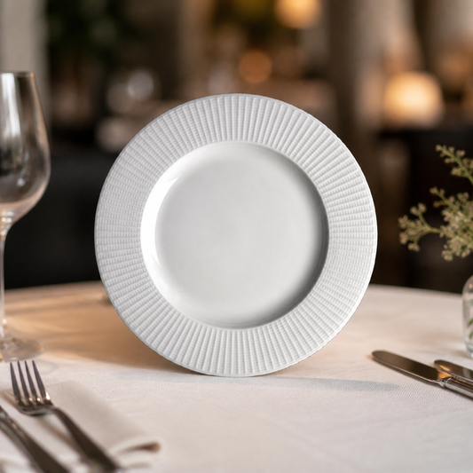 202.5mm Commercial Mid Rim Plates - 24 Pack Ceramic