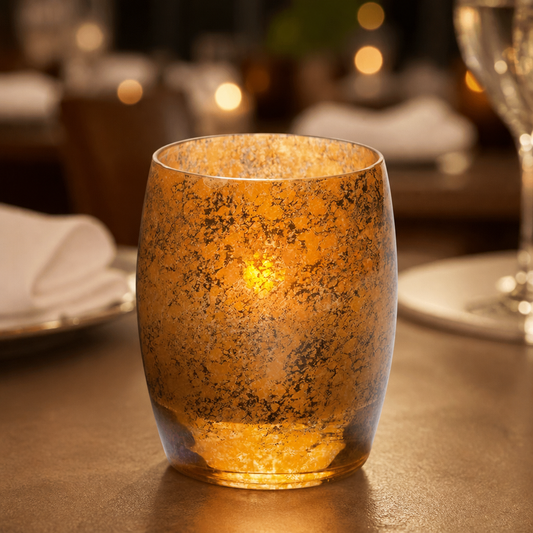 Commercial Antique Gold Glass Votives 95mm - 12 Pack