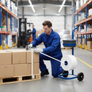 Premium Mobile Dispenser for Woven Polyester Strapping with Buckle Holder Tray for Efficient Application