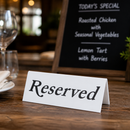 Commercial Table Reserve Signs - 10 Pack Double Sided