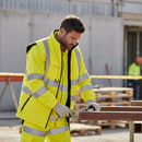 Premium High Visibility Reversible Fleece Lined Bodywarmer with EN ISO 20471 Compliance and Multiple Pockets for Versatile Use
