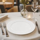 305mm White Charger Plates - 12 Pack Super Vitrified Ceramic