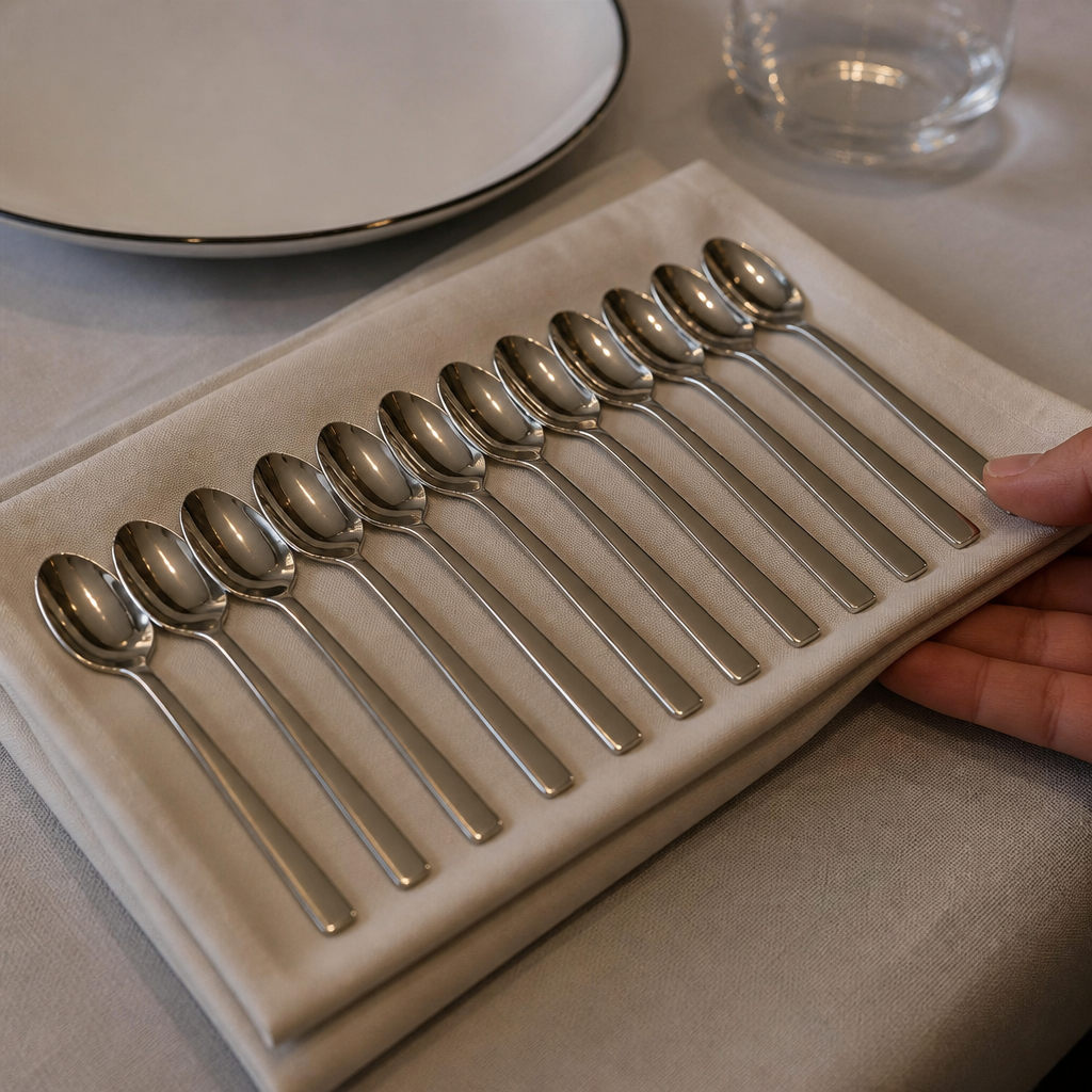 Set of 12 Commercial Demitasse Spoons for Espresso Service