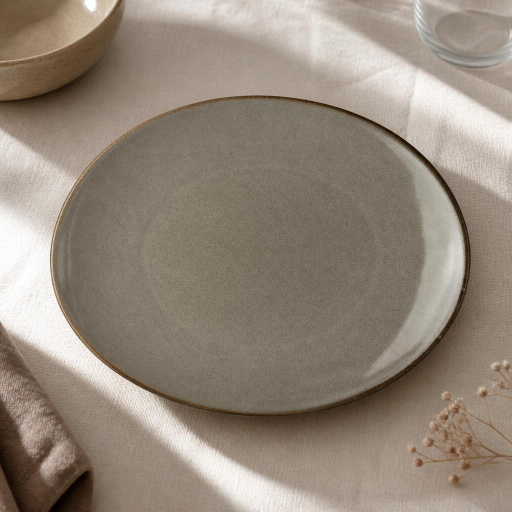 Commercial Organic Plates 235mm Brown 24 Pack Vitrified China