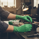 Premium Biodegradable Nitrile Disposable Gloves - High Dexterity, Excellent Grip, Food Approved, Pack of 100