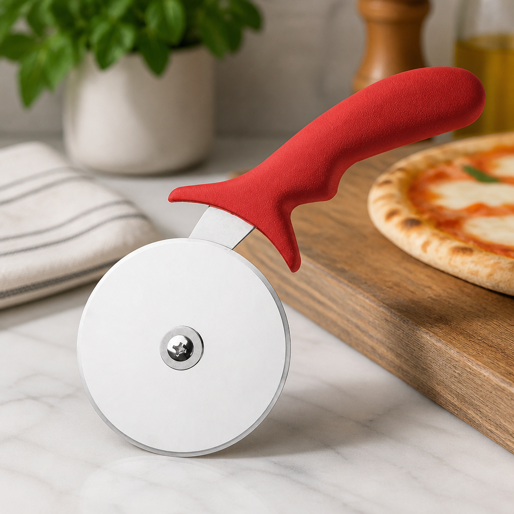 Commercial 4" Pizza Wheel Cutter with Ergonomic Handle