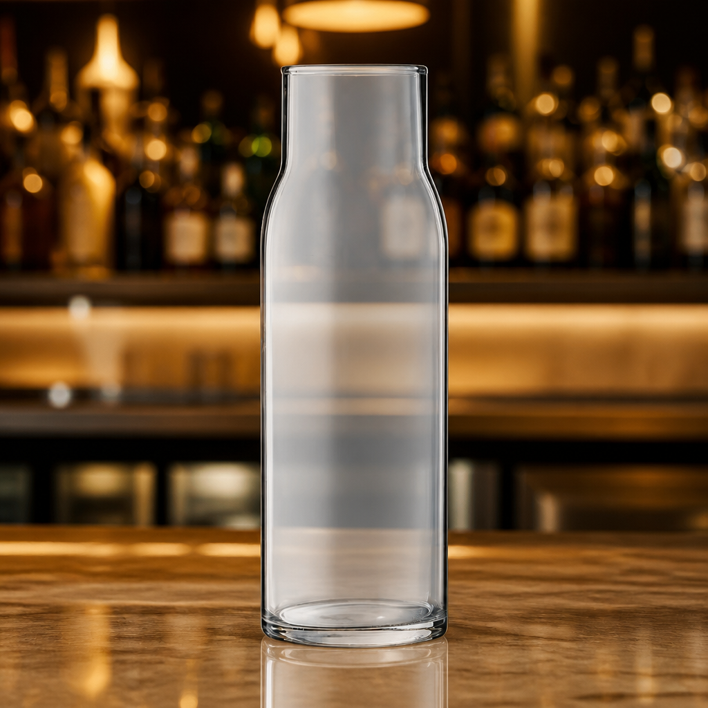 1Ltr Commercial Carafe Set of 6 in clear soda lime glass