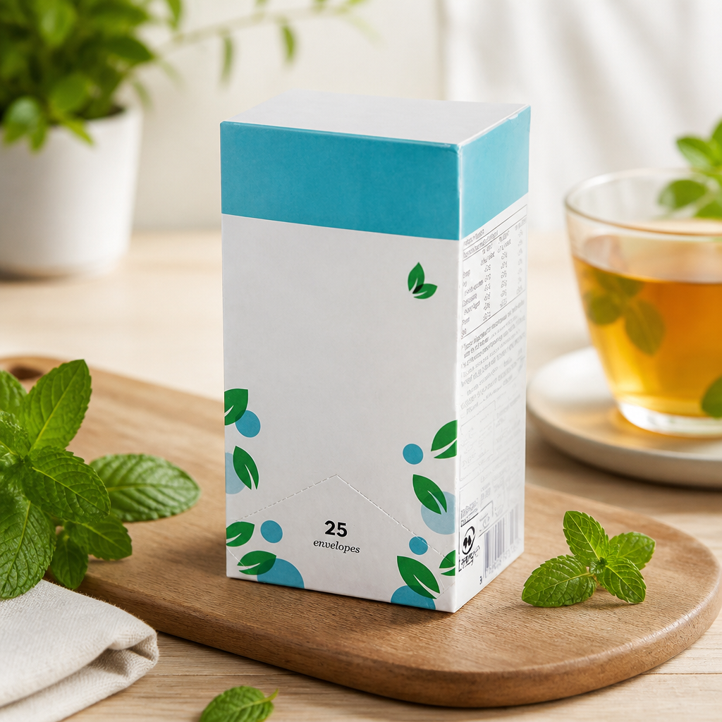 Commercial Peppermint Tea Bags 25 Pack Enveloped Tea Bags