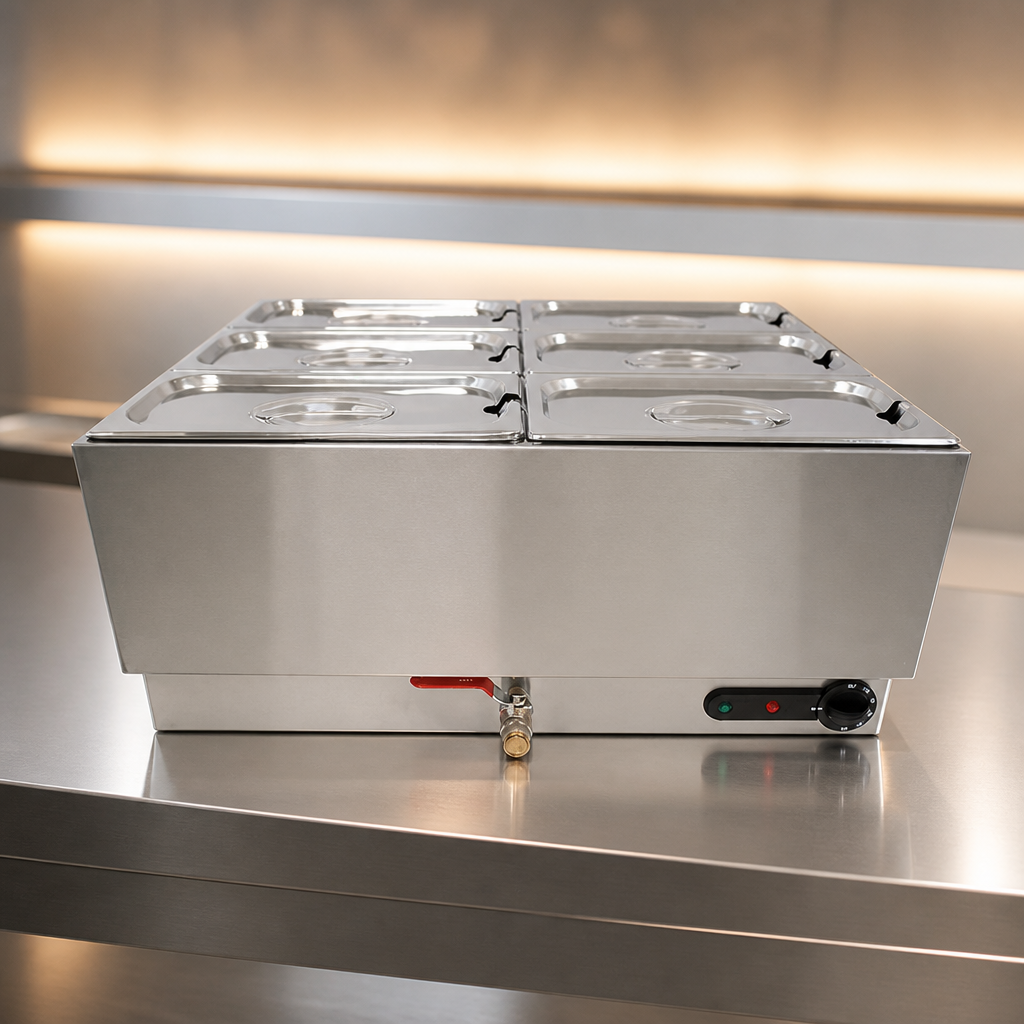 Commercial Electric Wet Well Bain Marie 6x GN 1/3