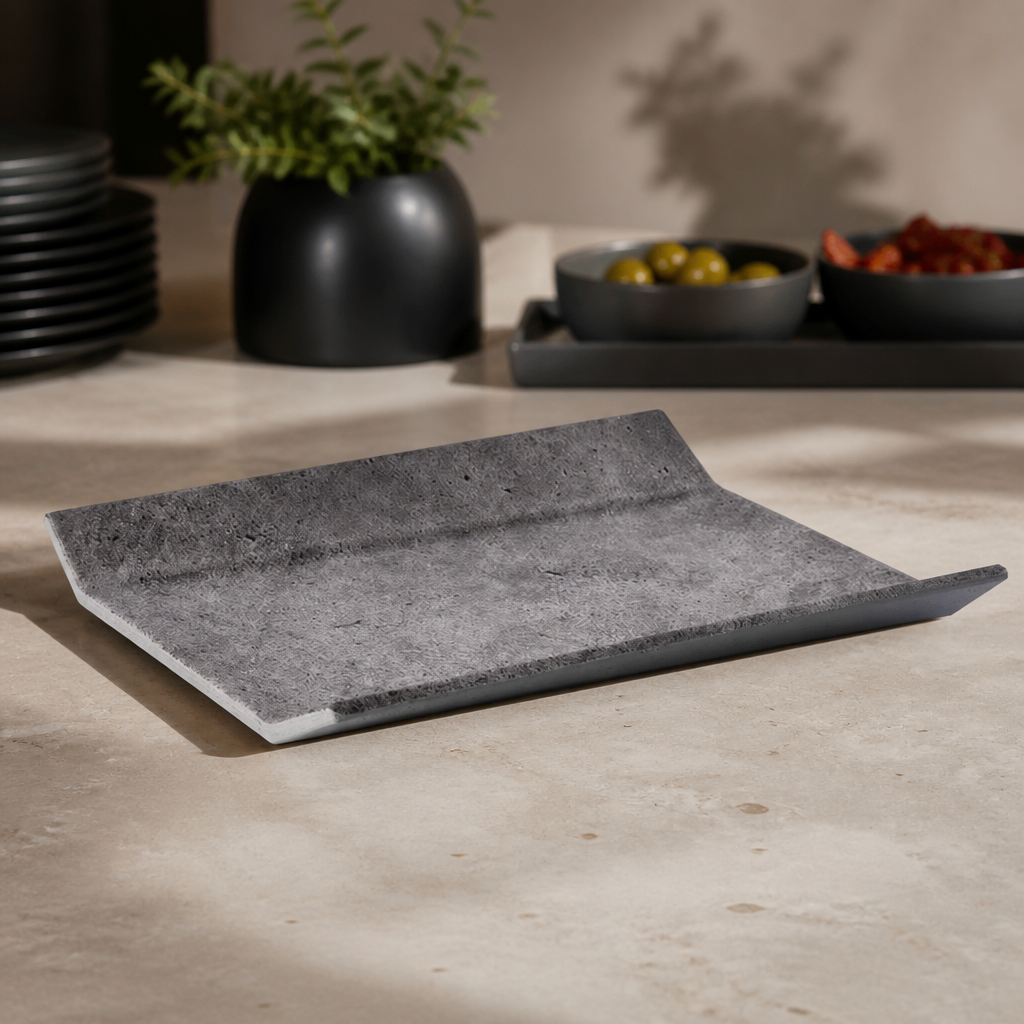 Commercial Melamine Tray GN 1/2 Concrete Style Lightweight