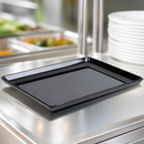 Commercial Melamine Rectangular Tray Black 1/1 GN 35cm x 50cm