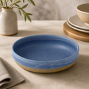 600ml Commercial Walled Bowls - 6 Pack Oslo Blue Ceramic