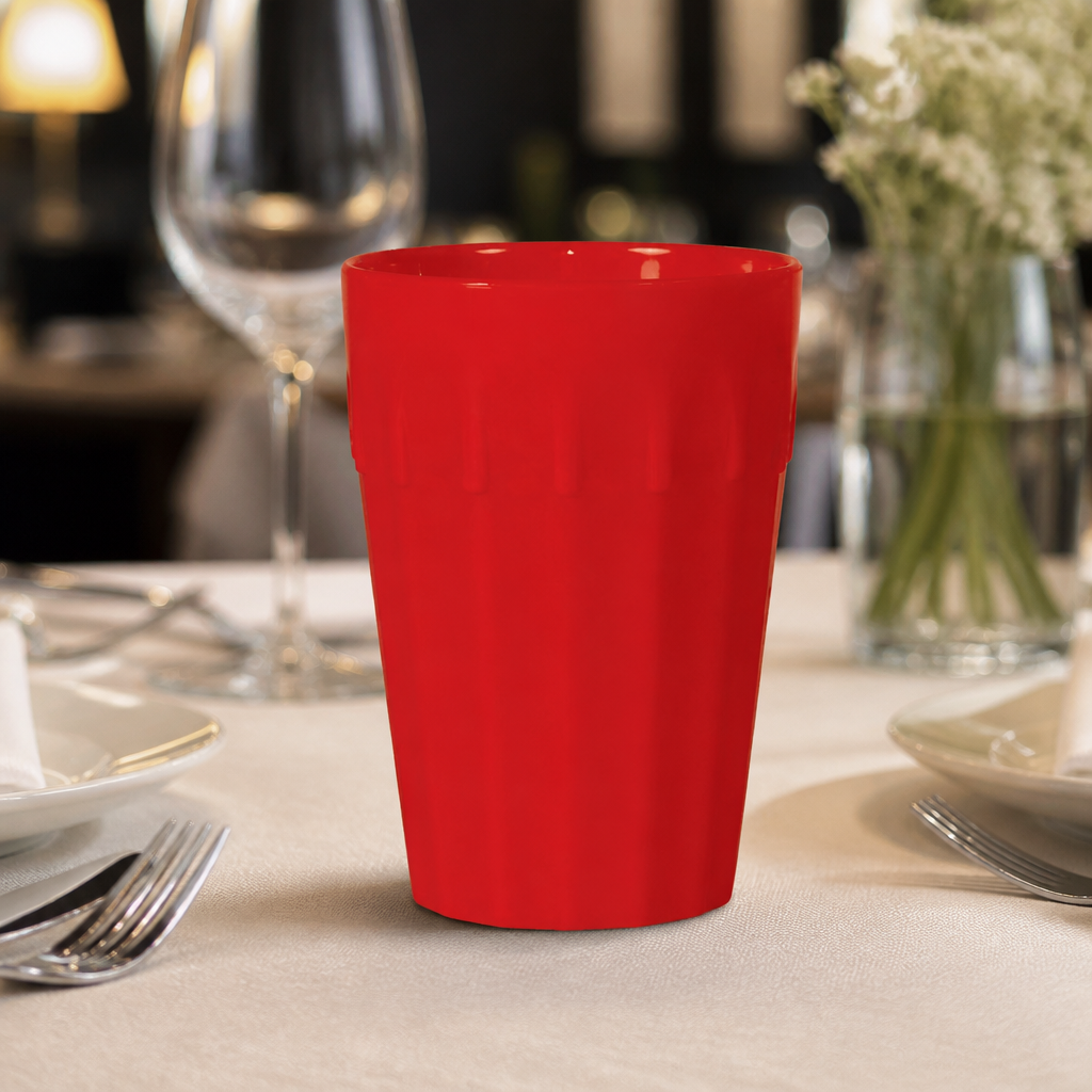 Commercial Polypropylene Tumblers 142ml Red 12 Pack