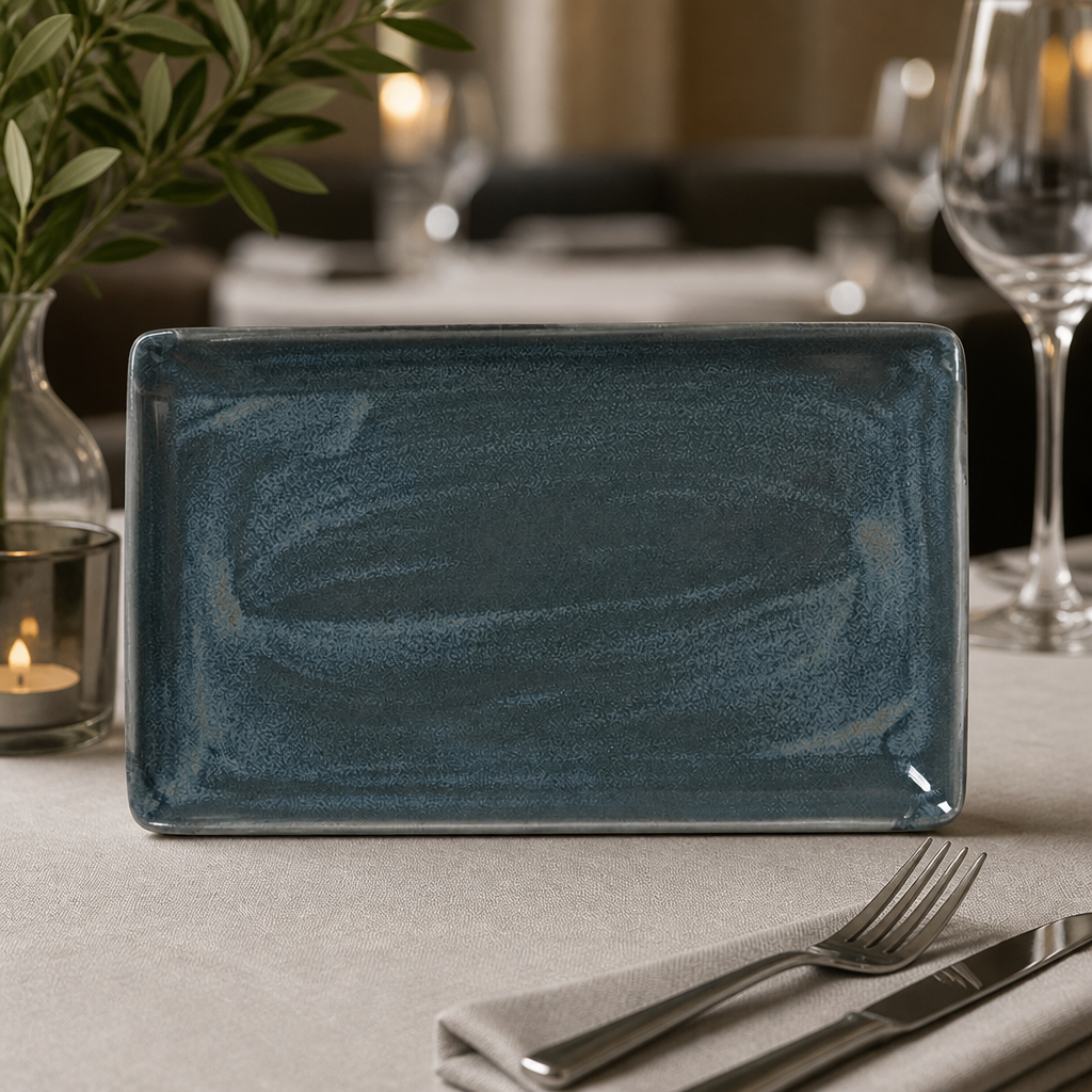 Commercial Jade Rectangle Plates 270mm - 6 Pack