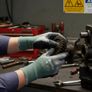 Premium Heavy Duty Nitrile Coated Gloves with Cut Level 3 Protection and Liquid Resistance