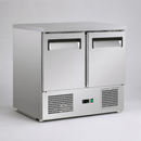 240Ltr Commercial 2 Door Counter Fridge Stainless Steel