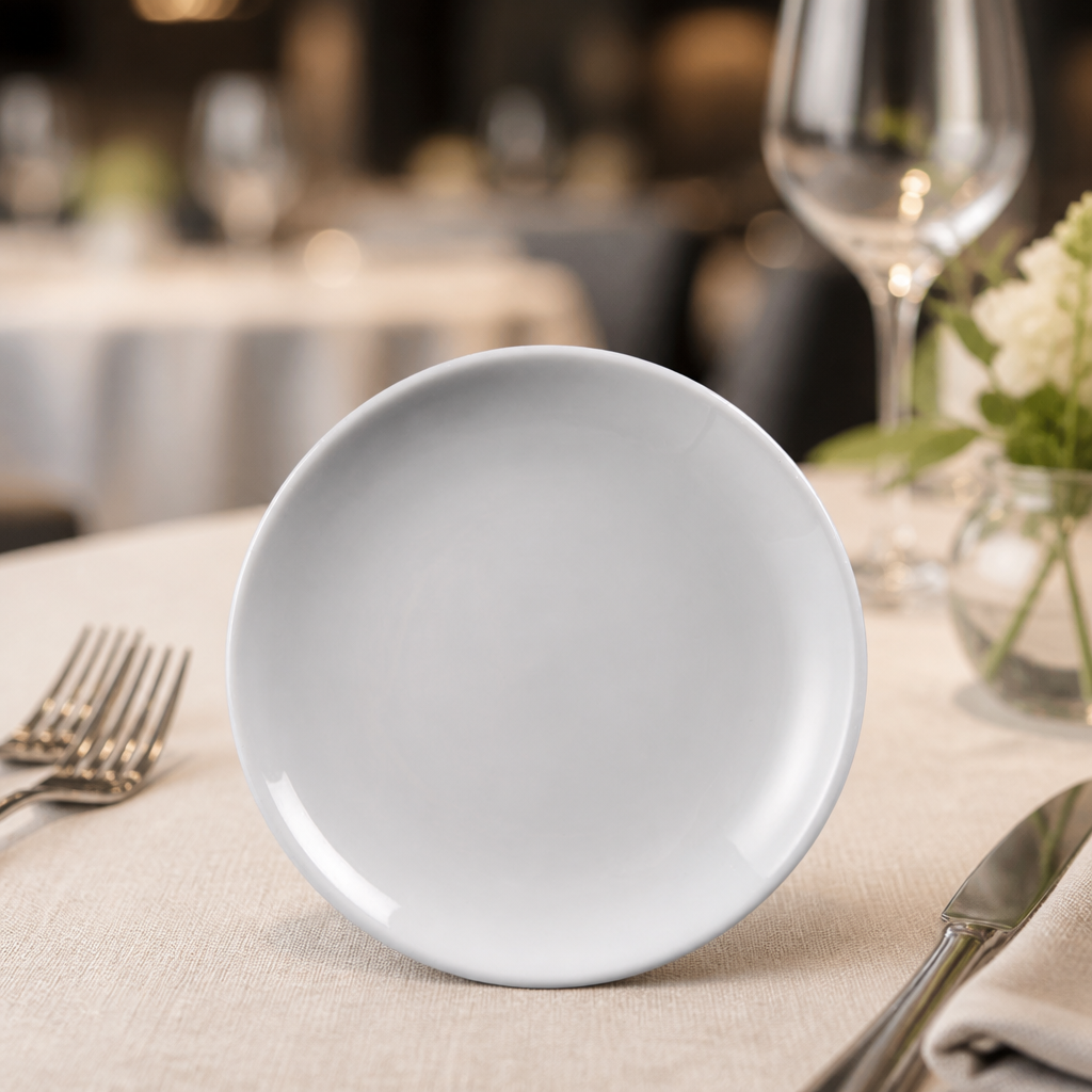 Commercial Coupe Plates 180mm Porcelain 12 Pack