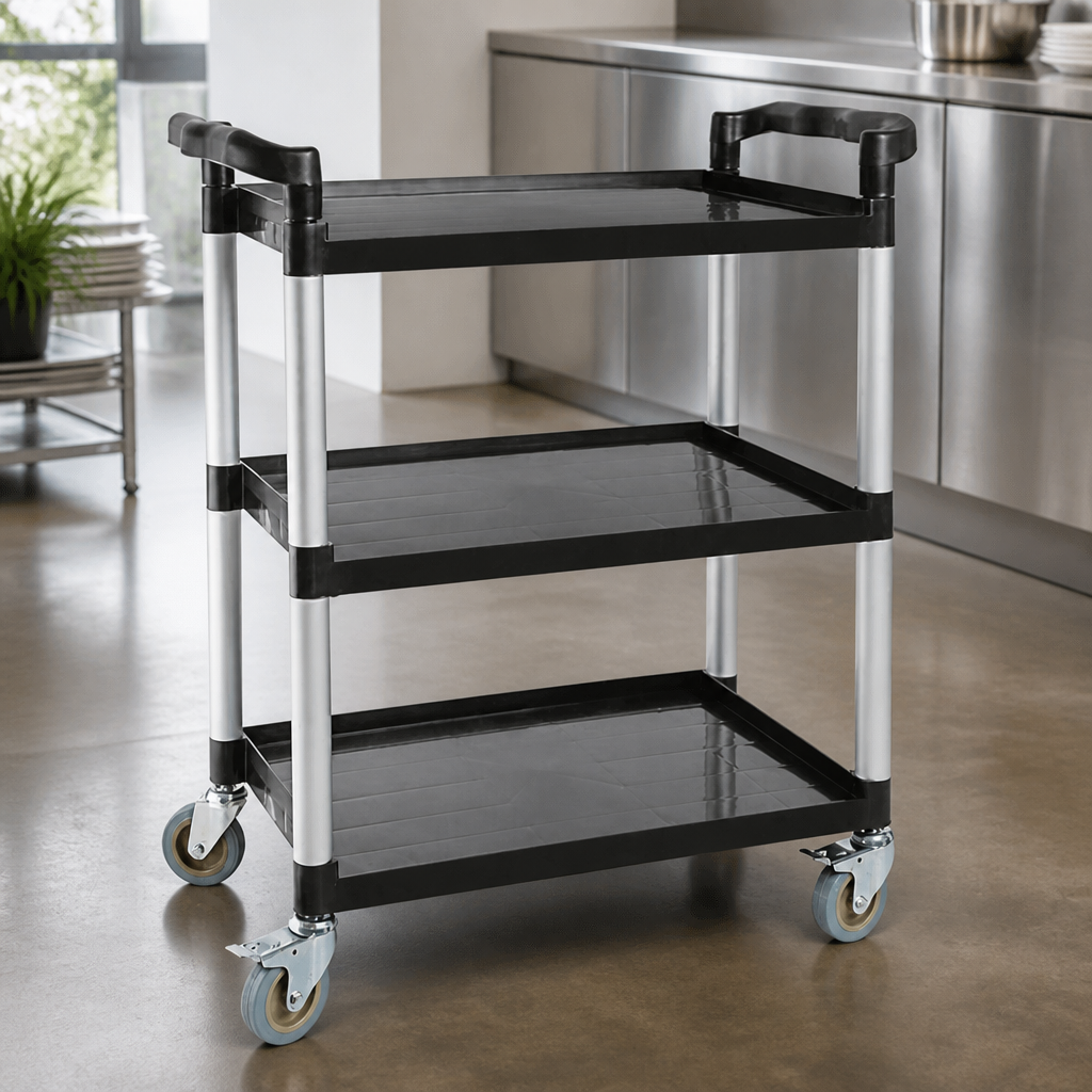Commercial Utility Trolley 130kg Capacity Mobile Cart