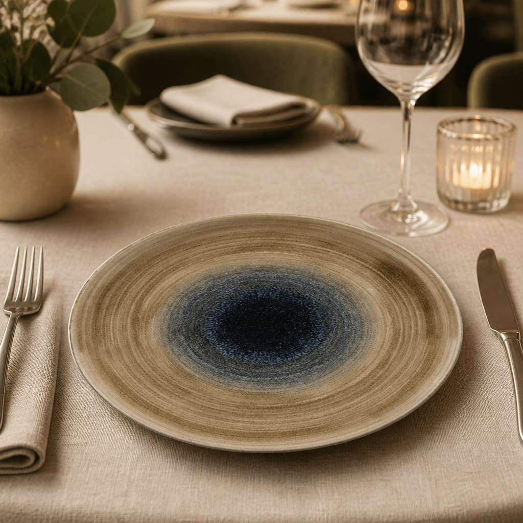 Commercial Aqueous Coupe Plates 288mm in brown, 12 pack