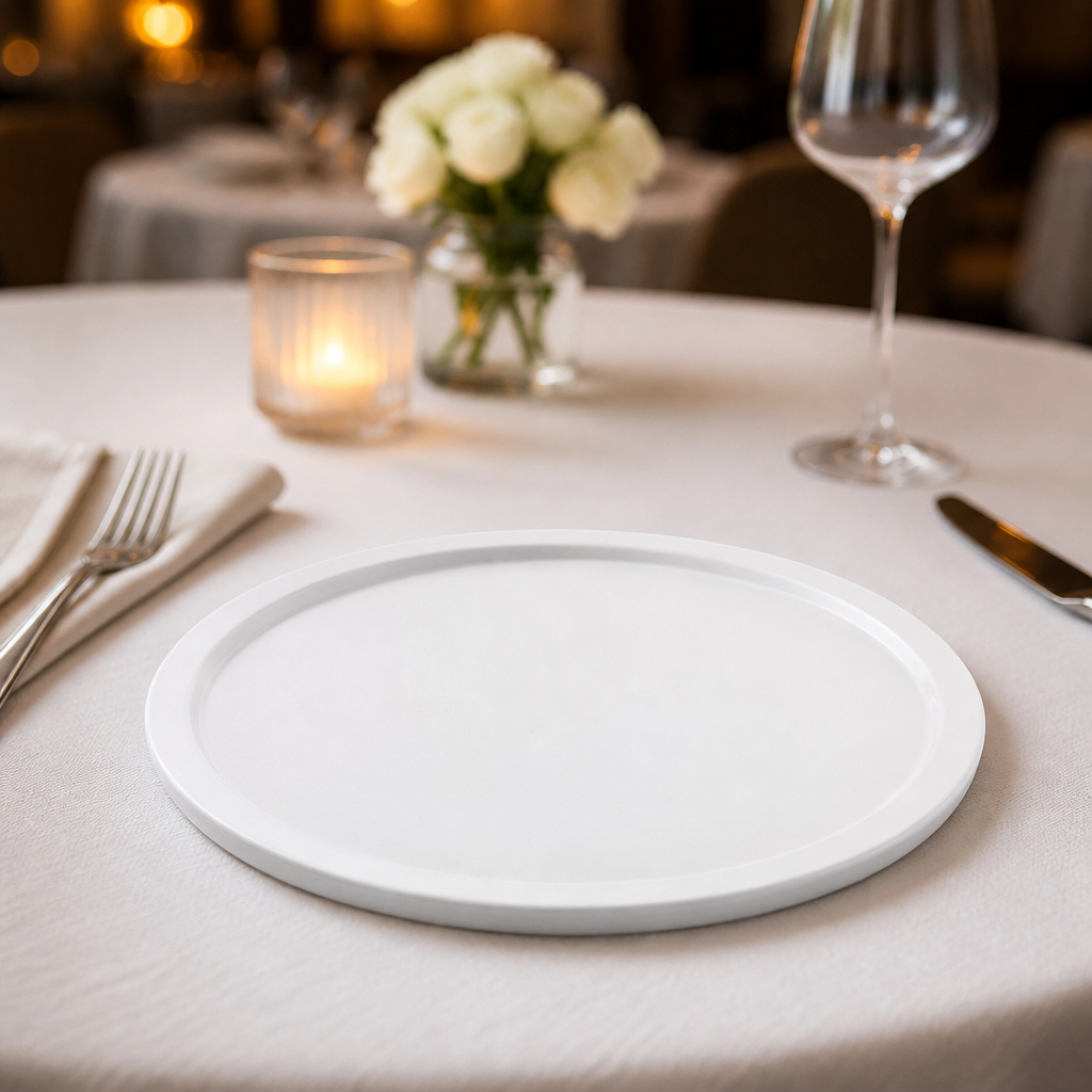 Commercial 12 inch glossy finish melamine serving plate