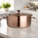 Commercial Brushed Bronze Round Soup Chafer 5.2L Capacity