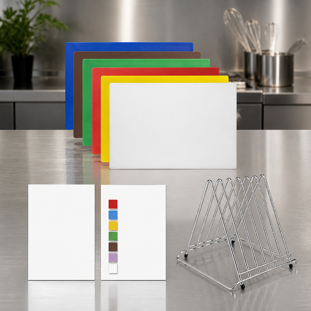 Commercial High Density 6-Piece Chopping Board Set 455x305mm